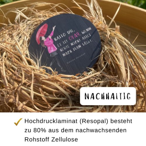 Untersetzer „Es ist Okay" - Geschenk zur Aufmunterung, kleine Aufmerksamkeit, Kurgeschenk, Mental Health Geschenk, Nikolausgeschenk - Image 5