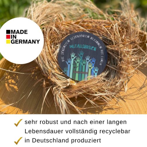 Untersetzer „Mutausbruch" - Mutmacher Geschenk, Inspirierendes Geschenk zum Jobwechsel, Geschäftseröffnung, Wichtelgeschenk, Nikolausgeschenk - Image 5