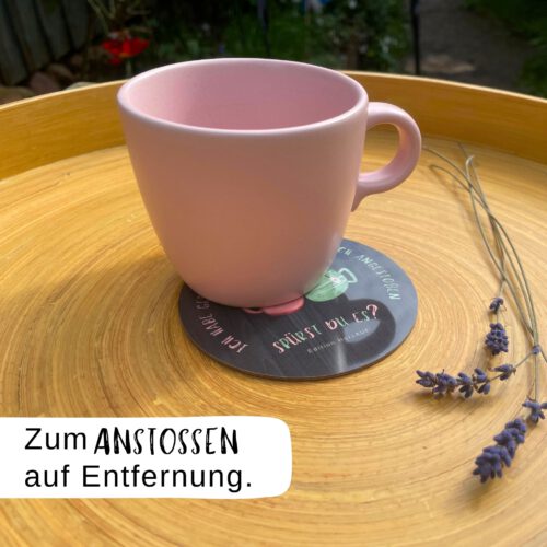 Untersetzer „Auf dich angestoßen" - Kleiner Gruß, herzlichen Glückwunsch Geschenk, Geschenk zur bestandenen Prüfung, Abschiedsgeschenk Kollegin - Image 8