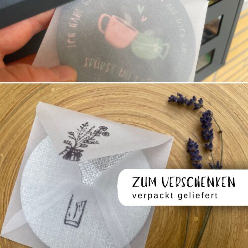 Untersetzer „Auf dich angestoßen" - Kleiner Gruß, herzlichen Glückwunsch Geschenk, Geschenk zur bestandenen Prüfung, Abschiedsgeschenk Kollegin - Image 7