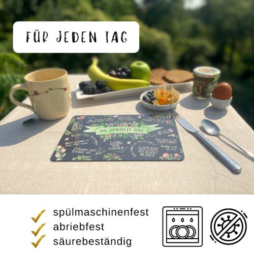 Du schaffst das Geschenk Brettchen Spülmaschinefest