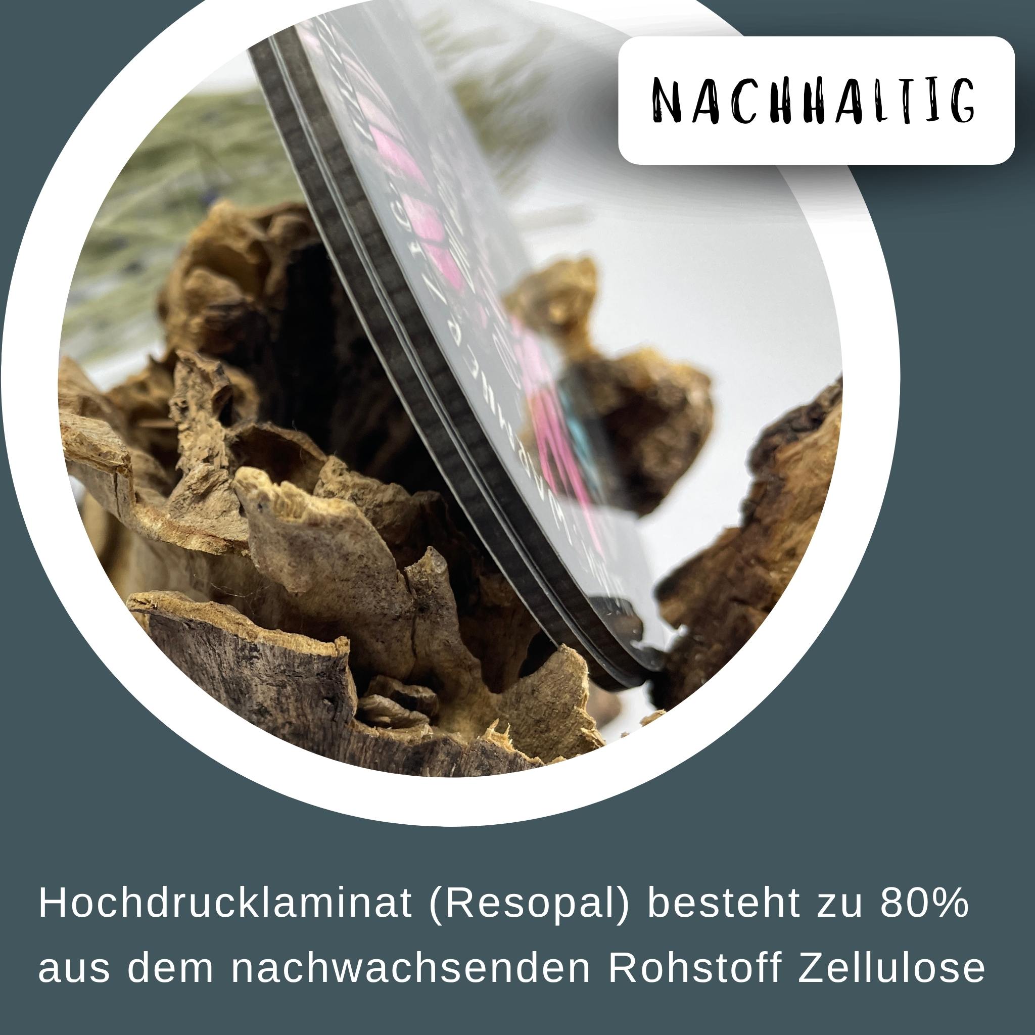 4er Untersetzer Geschenkset „Kleines Dankeschön“ –4 liebevolle Getränkeuntersetzer und individuellem Holzhalter – Bild 6