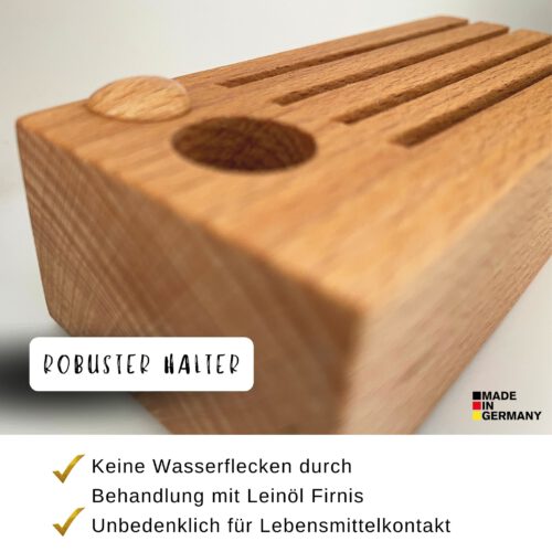 Geschenk für Paare | Untersetzerhalter mit zwei Untersetzern und kleiner Blumenvase - Image 6