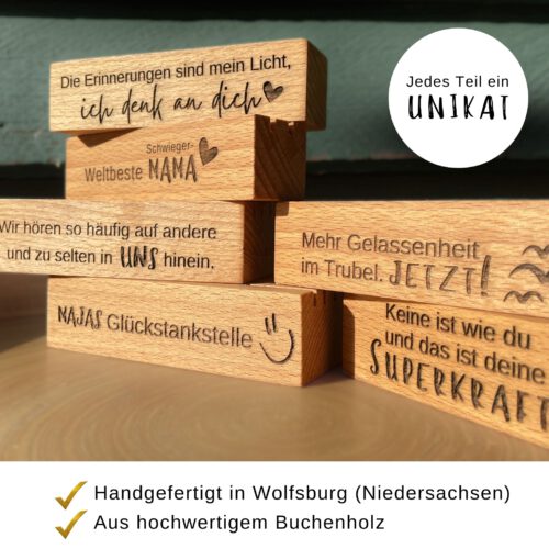 Personalisiertes Geschenkset "Kleines Dankeschön", Untersetzer mit Halter und Geschenkbox - Image 7