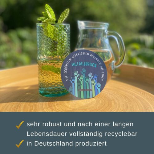 Getränkeuntersetzer Mutausbruch robust