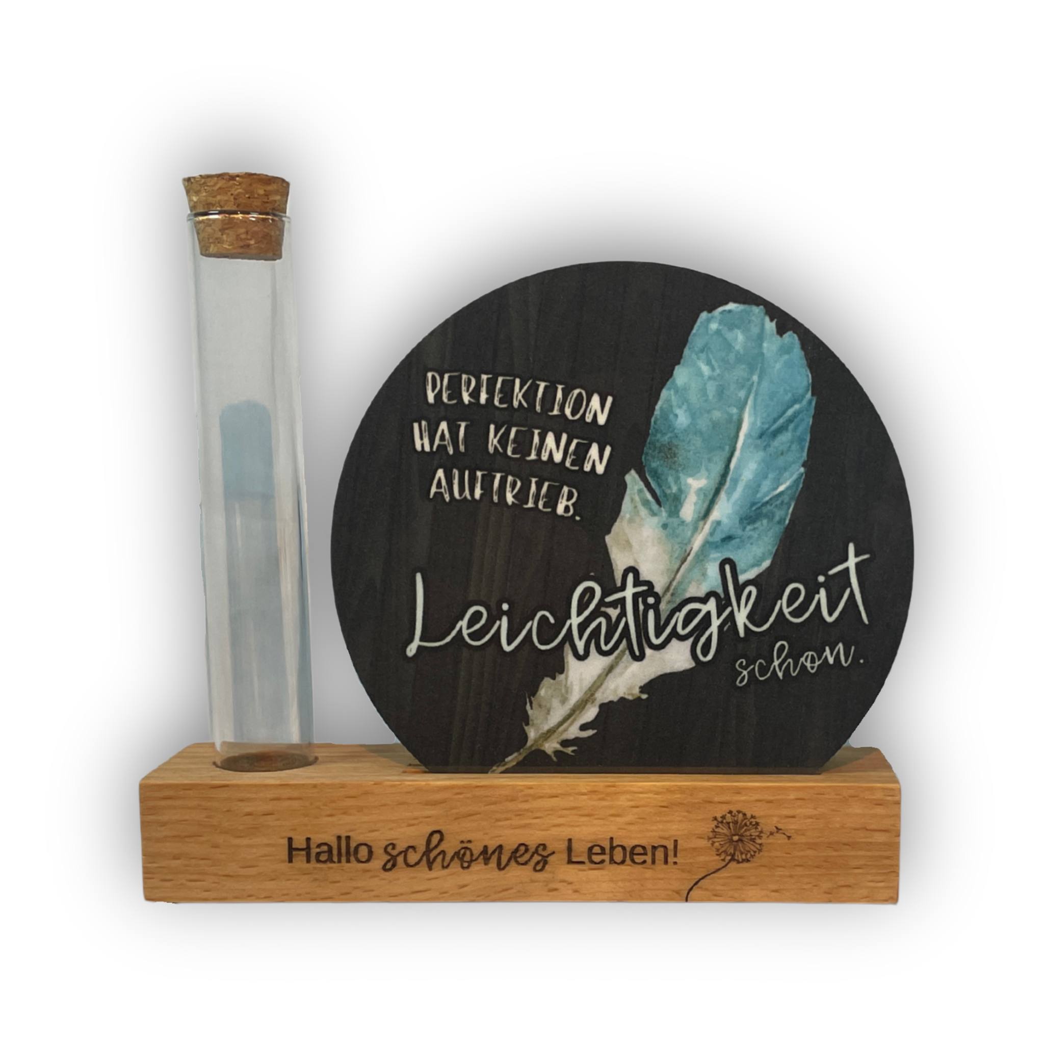 4er Untersetzer Geschenkset „Neues Kapitel“ – 4 inspirierende Getränkeuntersetzer mit individuellem Holzhalter zum Neustart, Jobwechsel, Einzug, Geschäftseröffnung