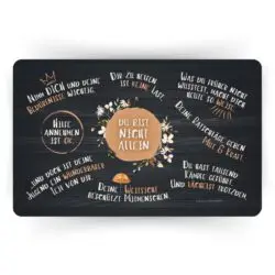 Frühstücksbrett „Du bist nicht allein“, Geschenk für Senioren