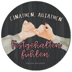 Untersetzer „Festgehalten fühlen“ – Freundschafts Geschenkidee, spülmaschinenfest & hitzebeständig – Kleine Aufmerksamkeit zu Weihnachten & Nikolaus