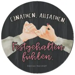 Untersetzer „Festgehalten fühlen“ – Freundschafts Geschenkidee, spülmaschinenfest & hitzebeständig – Kleine Aufmerksamkeit zu Weihnachten & Nikolaus