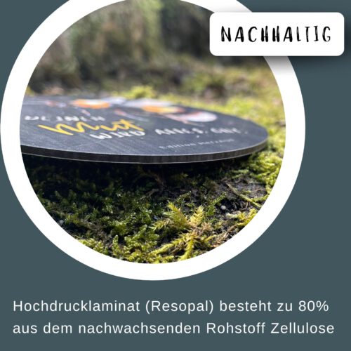 Untersetzer „Mit deinem Mut wird alles gut“ | Mutmacher- und Motivationsgeschenk