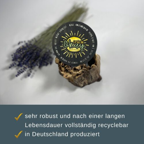 Untersetzer „Schon okay…“ | Mental Health Geschenk für mehr Selbstfürsorge und Nachsicht - spülmaschinenfest & hitzebeständig