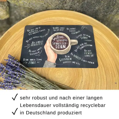 Frühstücksbrettchen "Guten Morgen Schwiegersohn" - Geschenk für Schwiegersohn – Bild 5