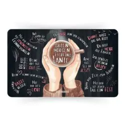 Frühstücksbrettchen: Guten Morgen Lieblingstante - Geschenk für Tante