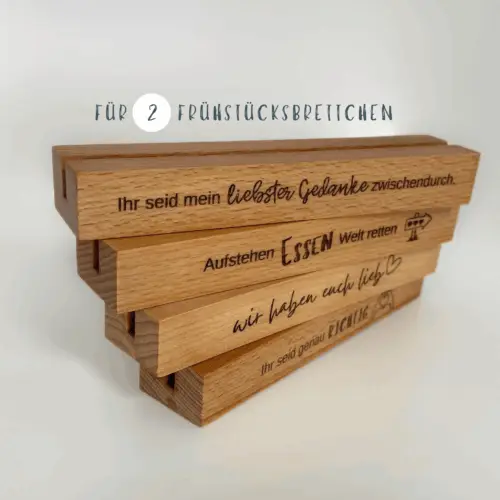 Basisgeschenkbox für zwei Frühstücksbrettchen zum selber aussuchen - mit Halter