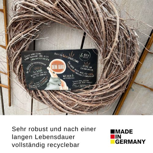 Persönliches Geschenkset zum Neustart "das ist dein Jahr": Frühstücksbrett, Untersetzer & Halter, Motivationsgeschenk – Bild 8