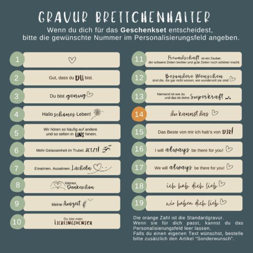 Persönliches Geschenkset zum Neustart "das ist dein Jahr": Frühstücksbrett, Untersetzer & Halter, Motivationsgeschenk – Bild 11