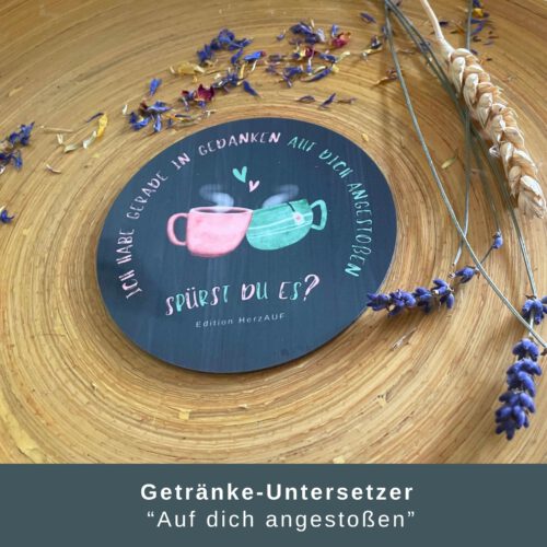 Persönliches Geschenkset zum Neustart "das ist dein Jahr": Frühstücksbrett, Untersetzer & Halter, Motivationsgeschenk – Bild 3