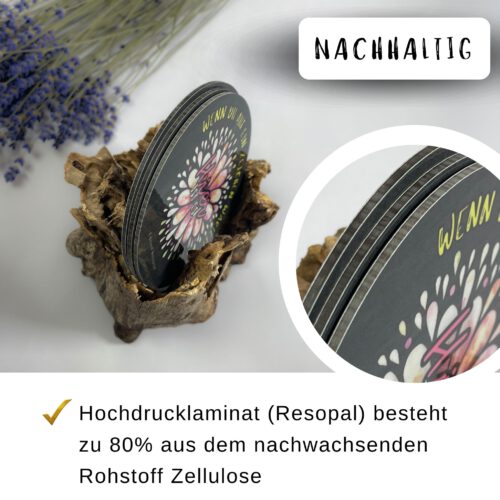 6x oder 12x Getränke-Untersetzer im Set – Kleine Geschenke für Frauen – Bild 6